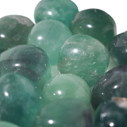 Green Fluorite A Tumbled Stones