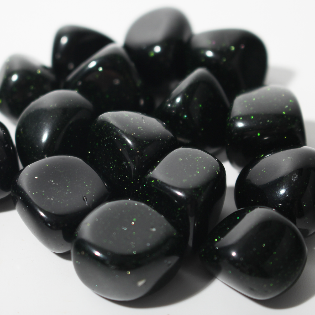 Green Goldstone Tumbled Stones (Synthetic)