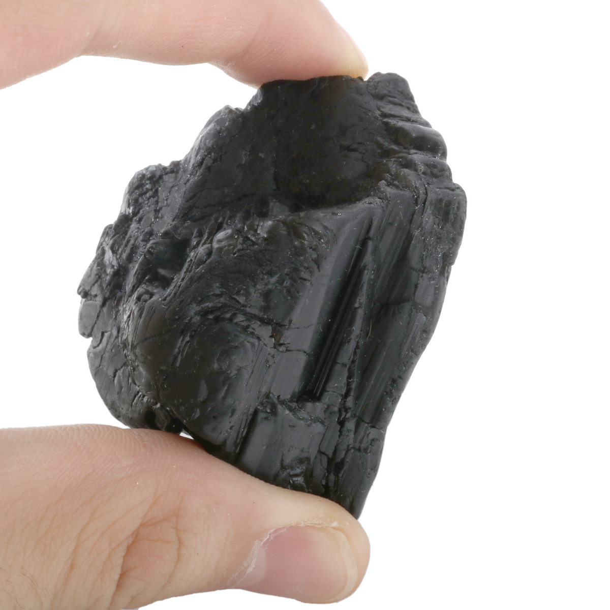 Black Tourmaline Tumbled Stones A - Free Form - 1lb