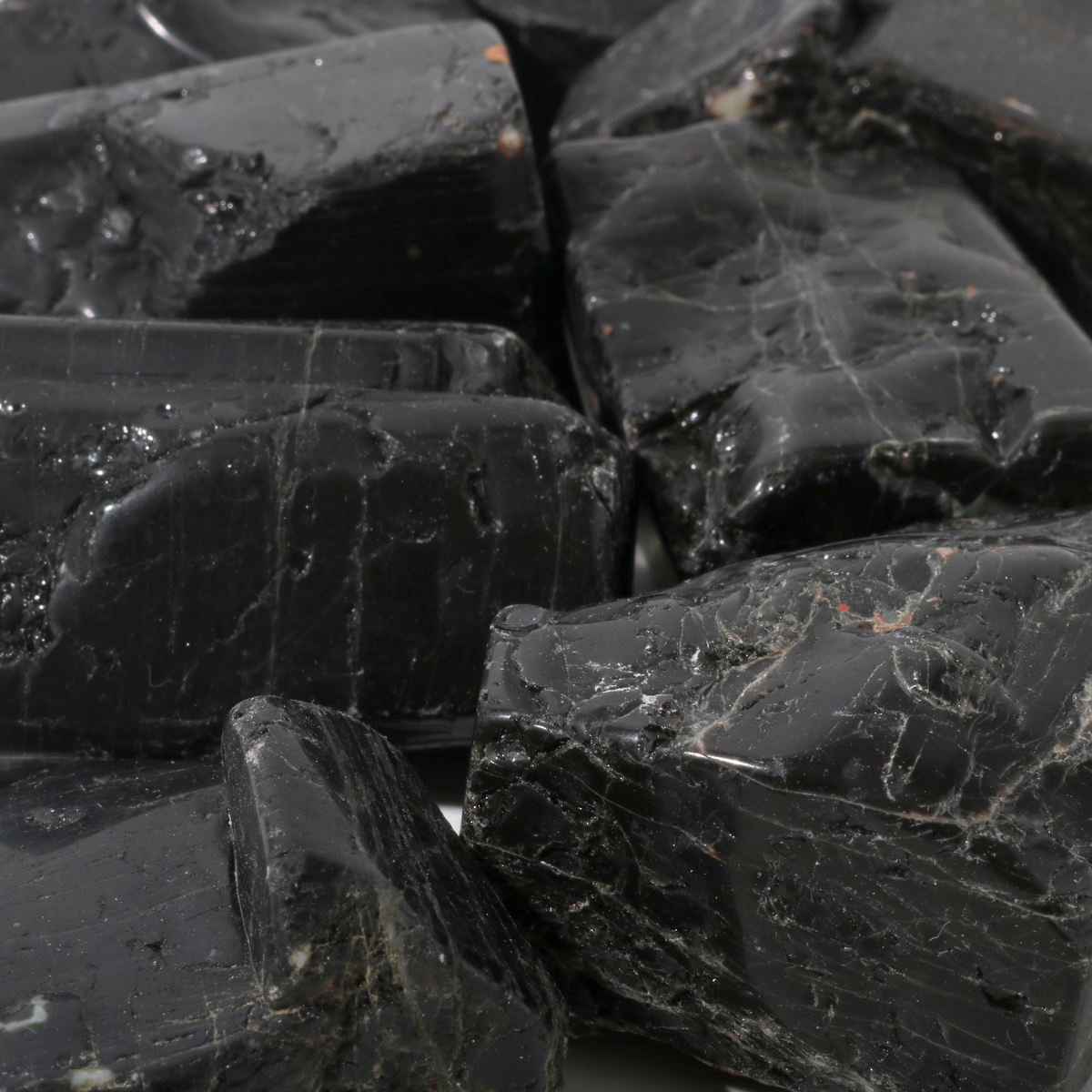 Tourmaline and Hematite Tumbled Stone - Free Form - 1lb