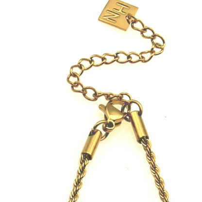 ULYANA: Rope Chain Gold Necklace - 20 Inches