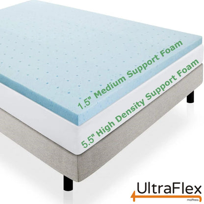 UltraFlex® INFINITY PLUS Mattress and BoxSpring Set Orthopedic Spinal Care, Premium Soy Foam, Eco-friendly Mattress (Made in a Canada)