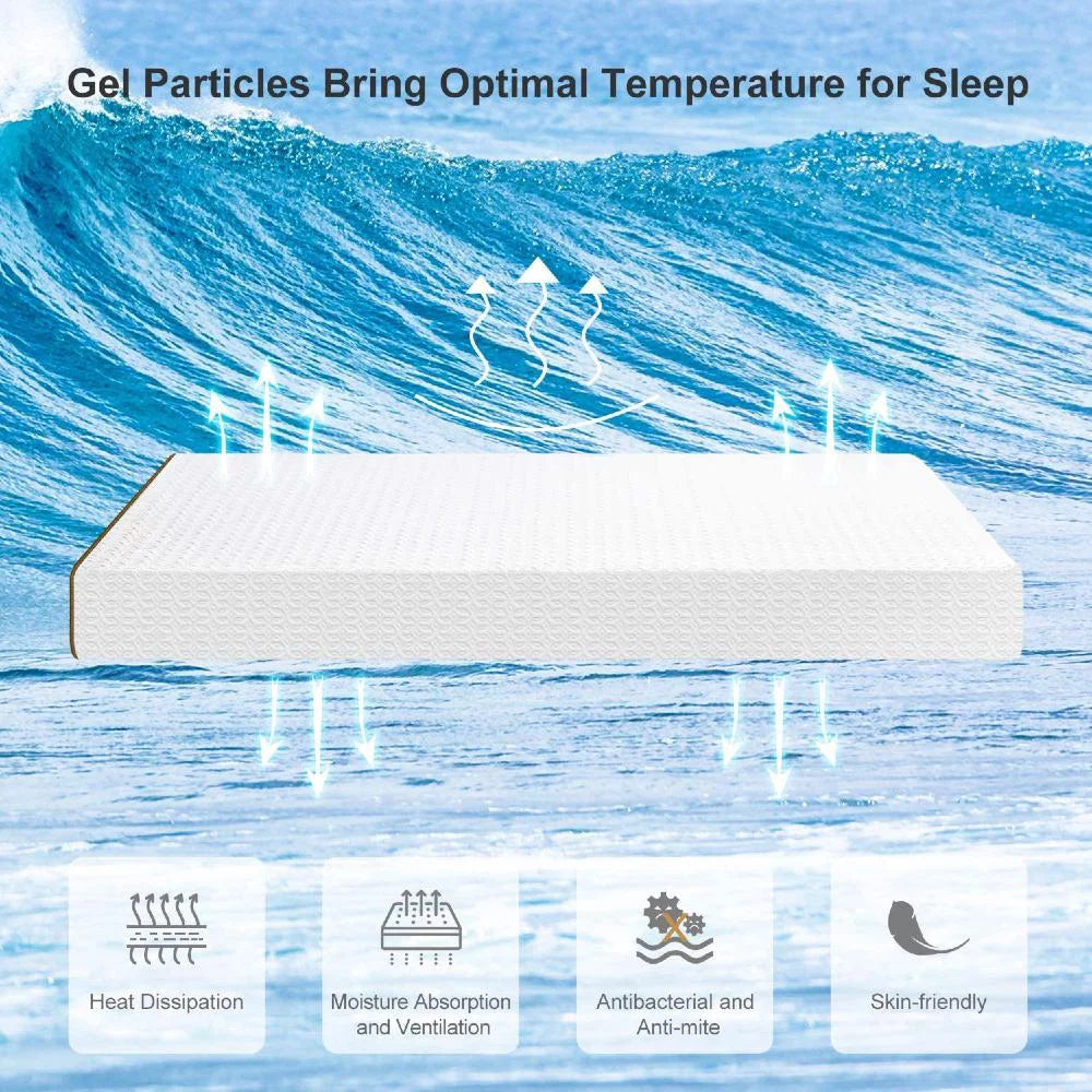 UltraFlex® PURITY – Orthopädische Wirbelsäulenpflege, Cool Gel Haltungsstützmatratze, Druckentlastungs-Schaumumhüllte Steppung für geringe Bewegungsübertragung (Hergestellt in Kanada) – Mit wasserdichtem Matratzenschoner