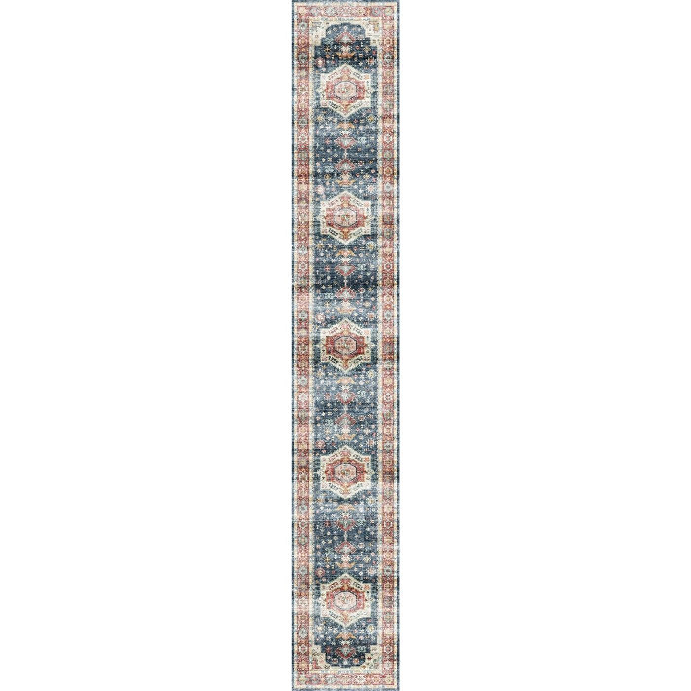 Dilara Multi Color Red Blue Rug