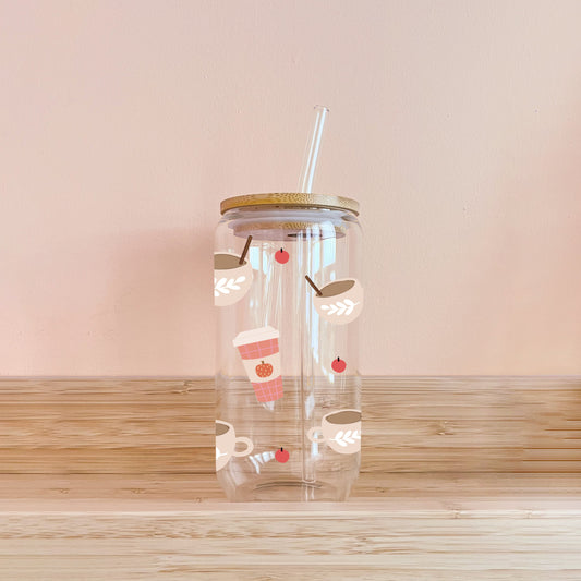 Boho-Glas - Kürbisgewürz-Latte