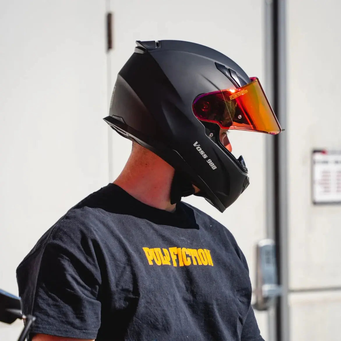 VOSS 988 MOTO-1 Matte Black Helmet