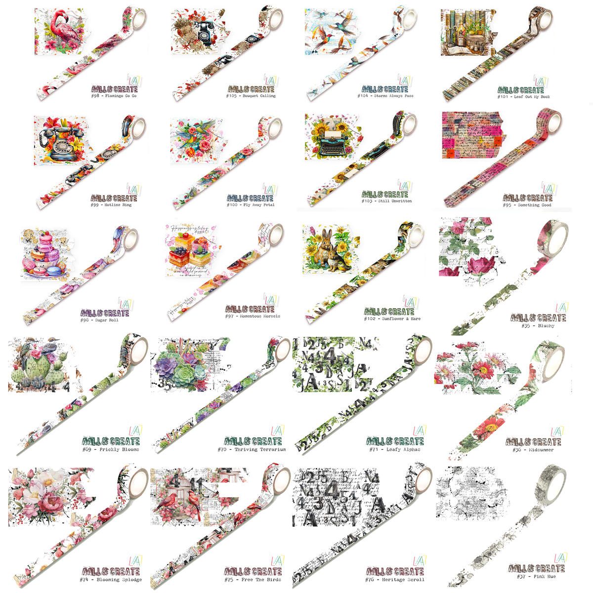 AALL and Create - Washi Tape - Flamingo Go Go