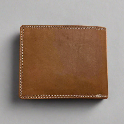 Men’s Cow Leather Eagle Embossed Bifold Wallet