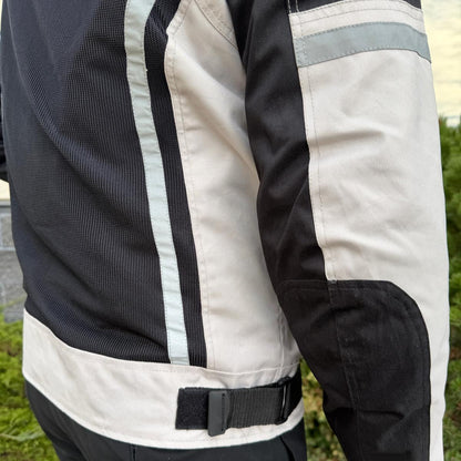 Men's Textile Motorcycle Jacket. Protective Armor, Reflective Strips & Multiple Pockets