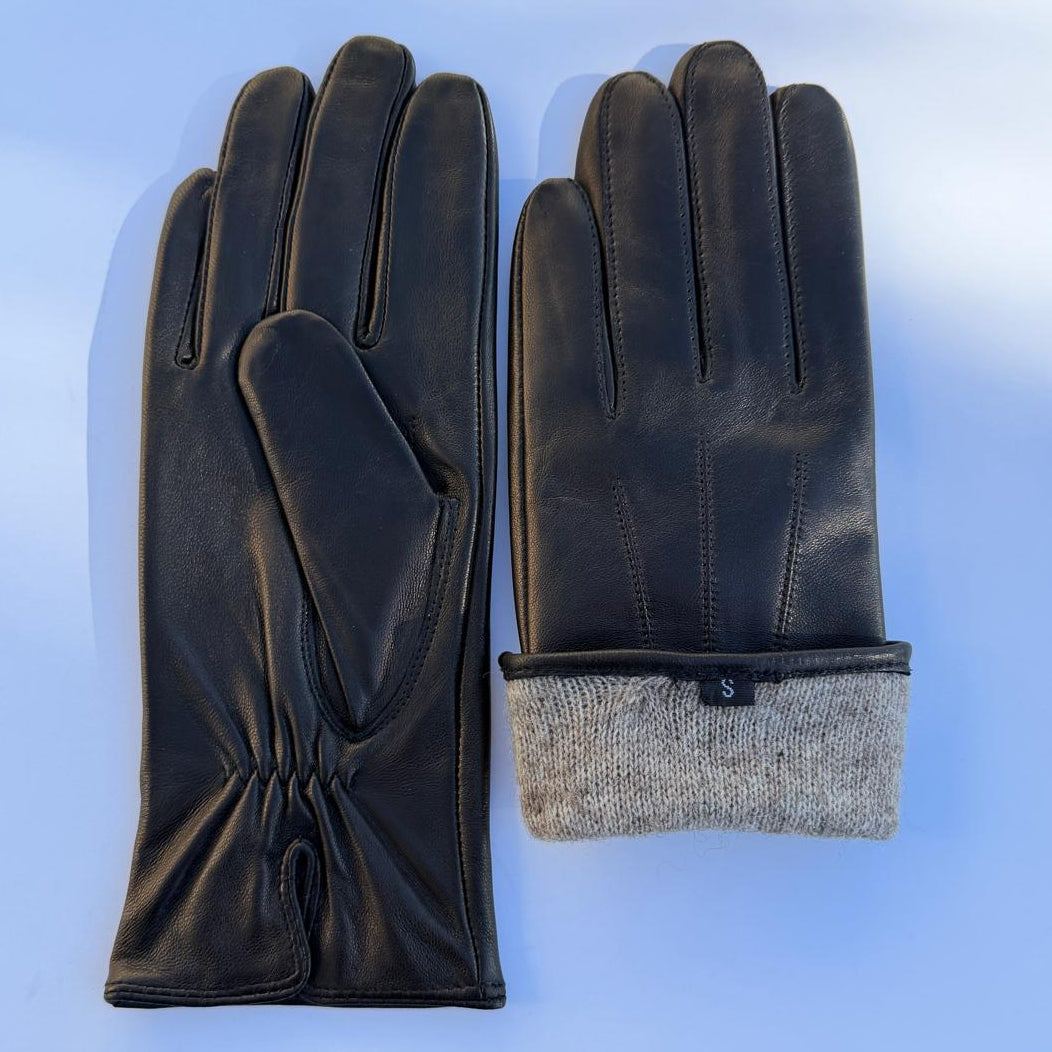 Women's Drum Dyed Lamb Leather Gloves with Wool Blend Lining