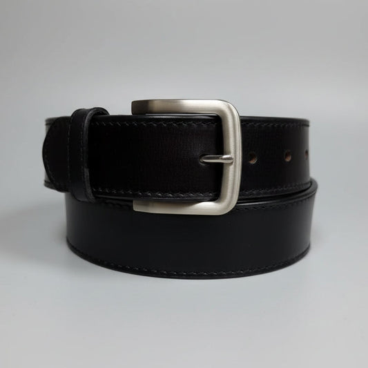 Men’s Buff Grain Leather Travel Belt with Secret Internal Zipper Pocket