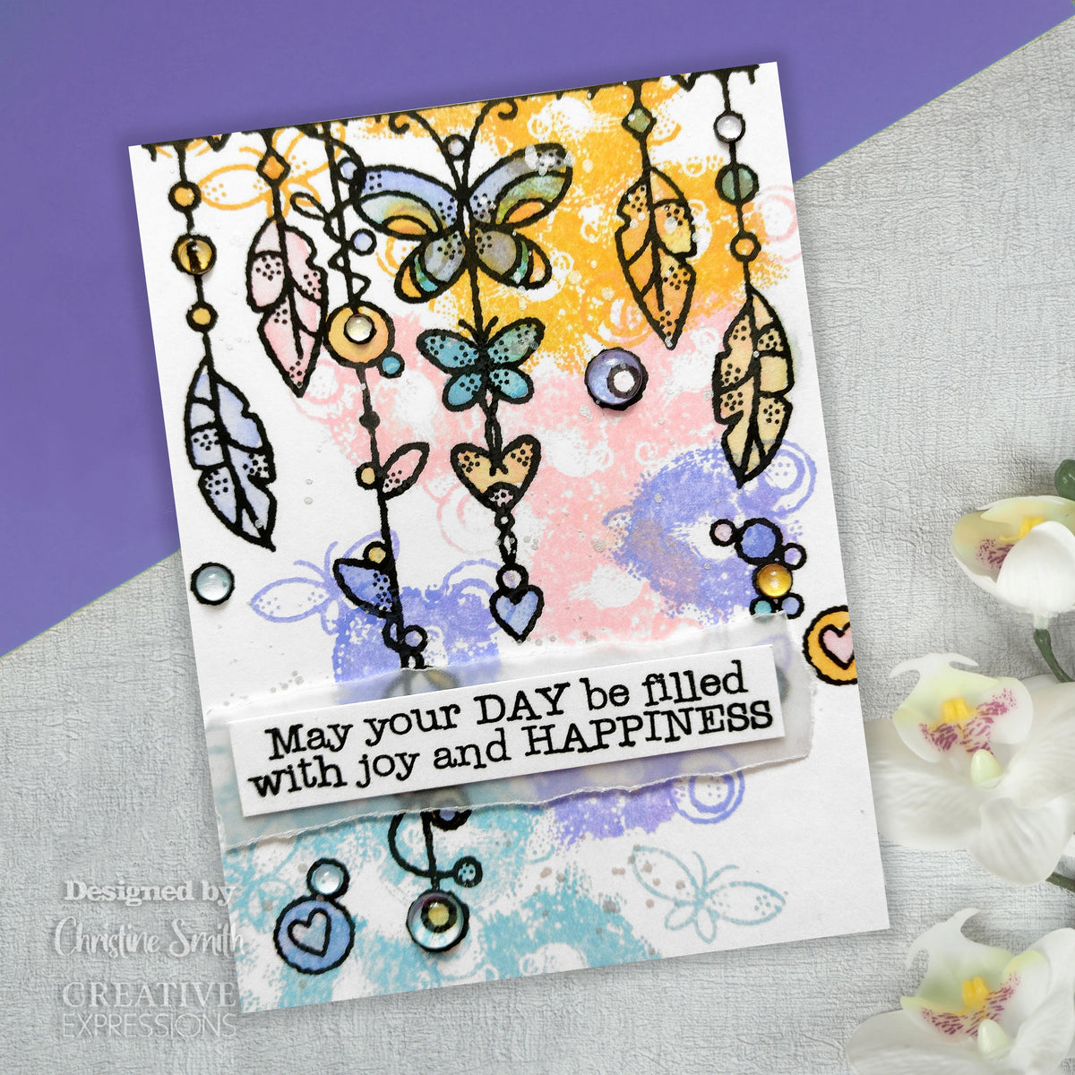 Woodware Clear Singles Garden Dream Catcher 4 in x 6 in Stamp