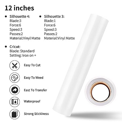 XVinyl Permanent Adhesive Vinyl Sheets Multi Color Starter Pack  (50-12" x 12" Sheets)