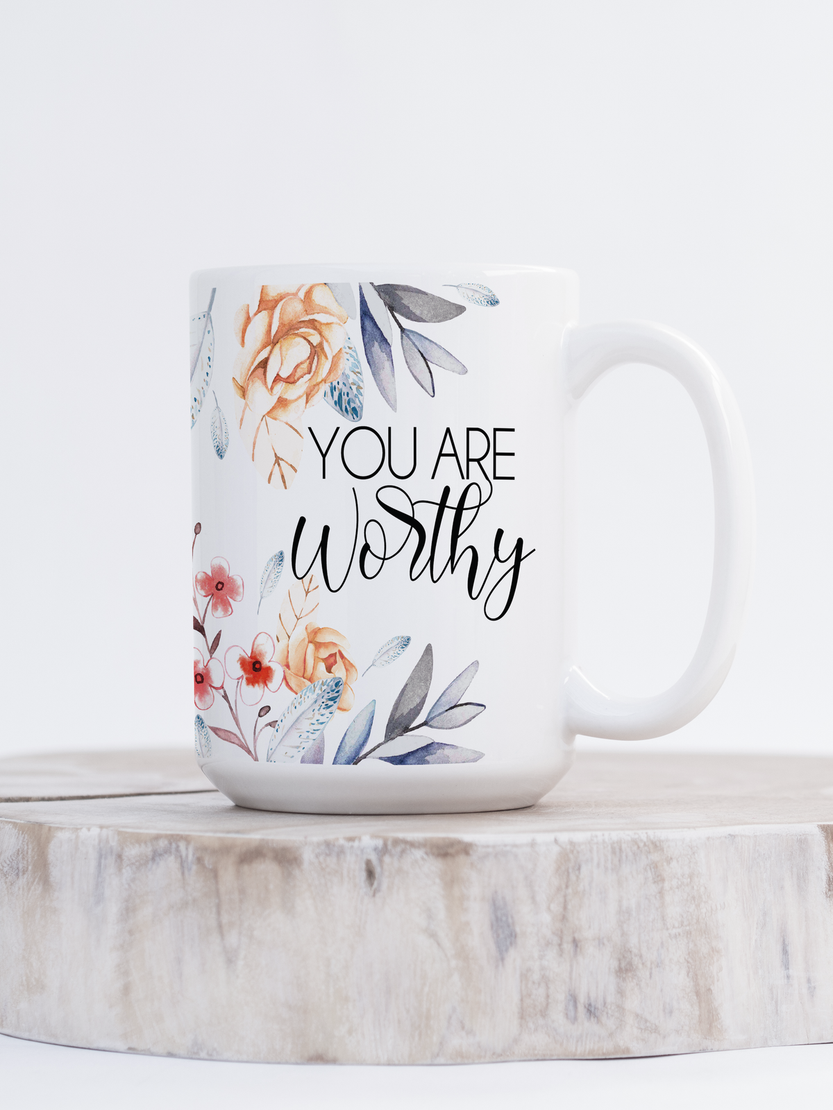You Are Worthy Ceramic Mug | Mental Health Mug
