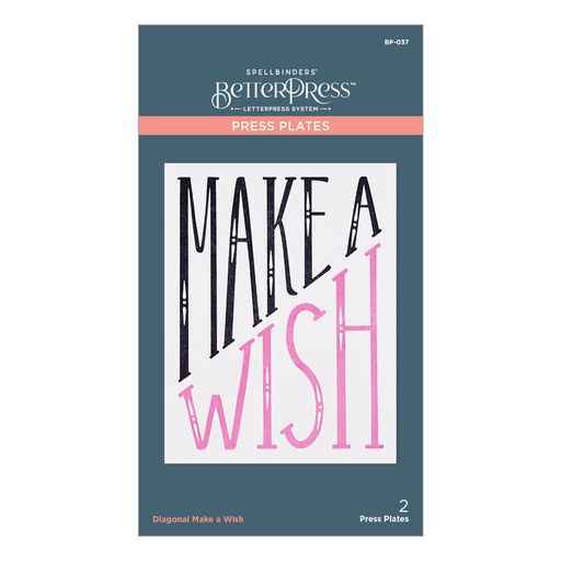 Diagonal Make a Wish Press Plate from the BetterPress Collection
