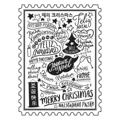 Merry Christmas World Press Plate from the BetterPress Christmas Collection