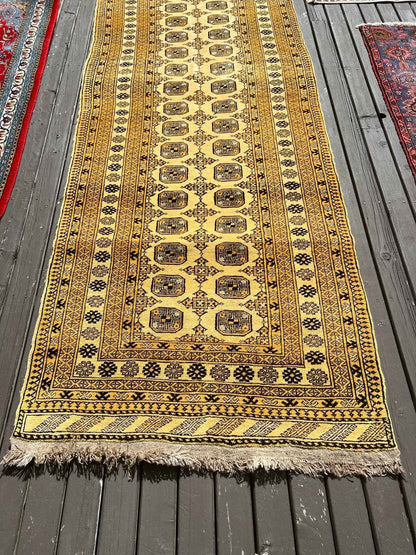 Afghan Bokhara Runner Rug | 3' 5" x 9' 4"