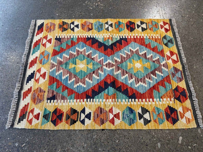 Afghan Maimana Kilim Rug | 2' 2" x 2' 10"