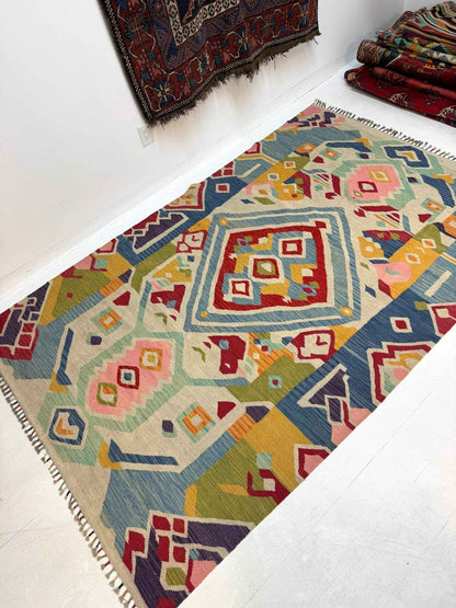 Afghan Maimana Kilim Rug | 5' 7" x 8' 9"