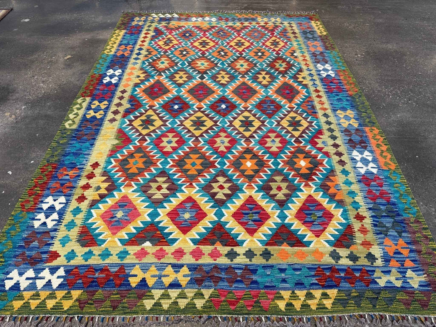 Afghan Maimana Kilim Rug | 6' 10" x 9' 11"