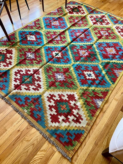 Afghan Maymana Kelim Teppich | 244 x 175 cm