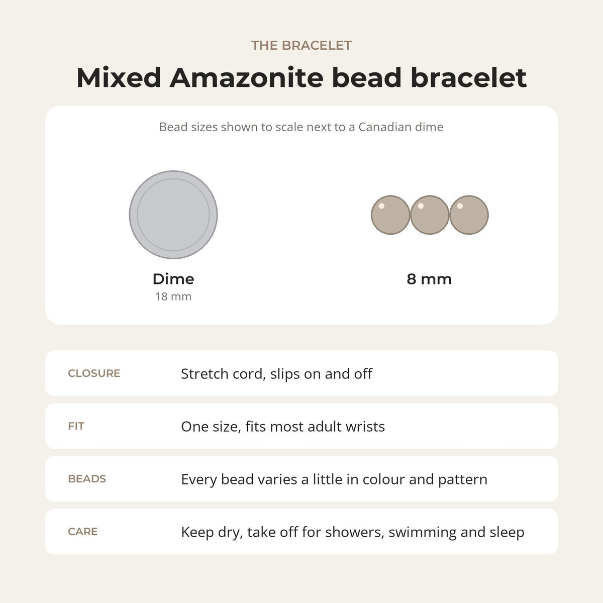 Amazonite Mixed Colour Faceted Round Bracelet - 8mm