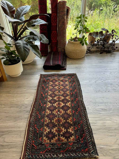 Antique Baluch Bag Face Rug | 1' 6" x 3'