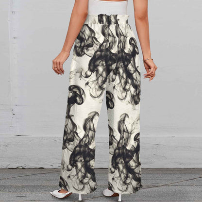 Smokey Strappy Wide Leg Pants with Pockets