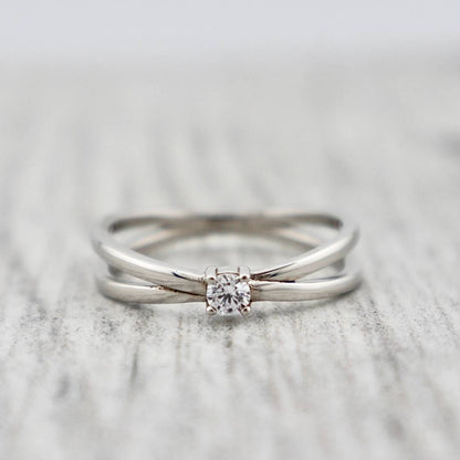 Bague Croisée en argent sterling