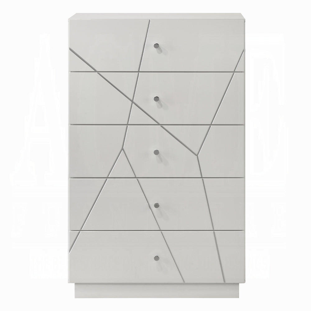 Pearl High Gloss Storage Chest - White