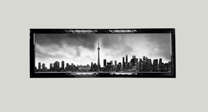 Toronto und CN Tower in Schwarz-Weiß – Stadtpanorama