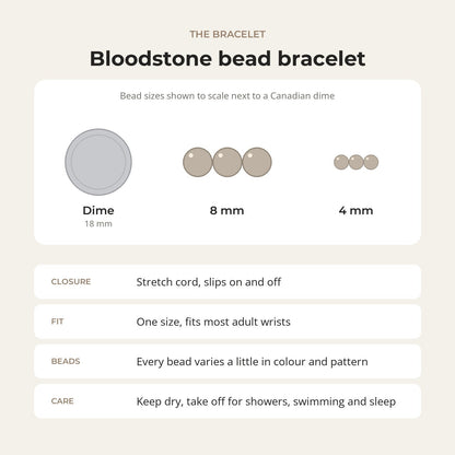 Bloodstone Round Bracelet