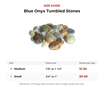Blue Onyx Tumbled Stones