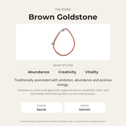 Brown Goldstone Bracelet - 2-3mm