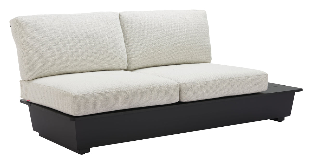 Arbor 2 Seater Modern Outdoor Sofa - Black