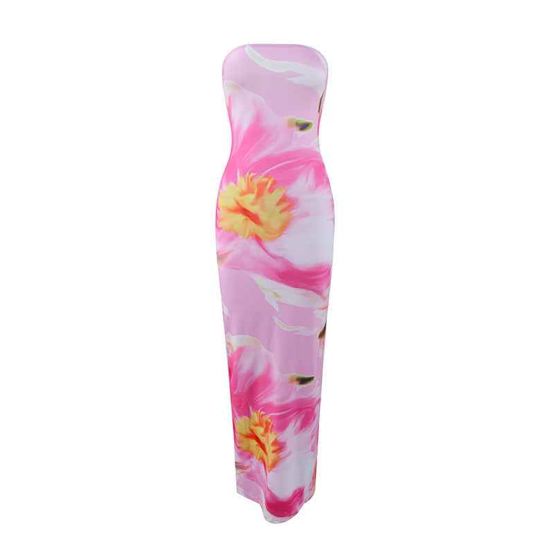 Women’s Summer Tube Top Dress – Casual Strapless Vacation & Beach Dress