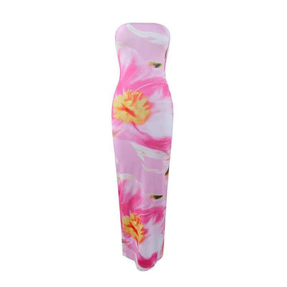 Women’s Summer Tube Top Dress – Casual Strapless Vacation & Beach Dress