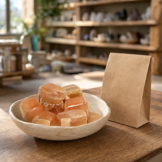 Calcite Honey Tumbled Stones
