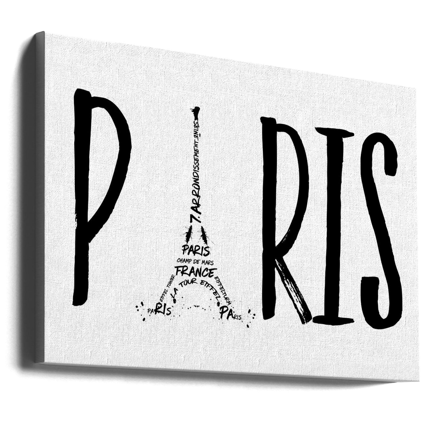Wandbild PARIS Typografie