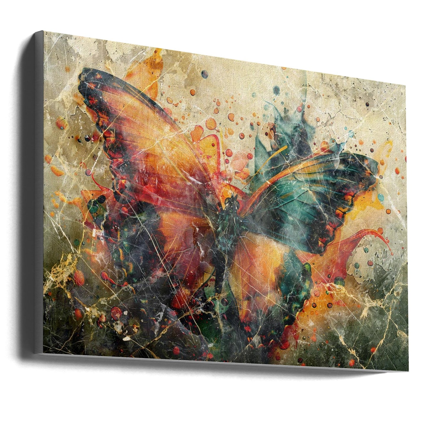 Wandbild Schmetterling Tier Vintage Kunst Illustration Wandkunst 04