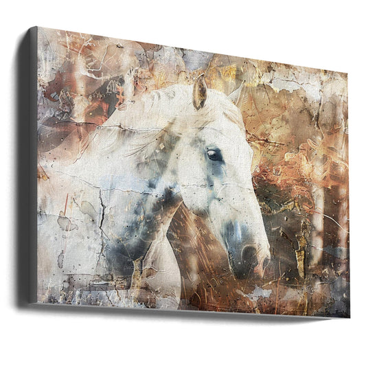 Wandbild Pferd Tier Vintage Kunst Illustration Wandkunst 05