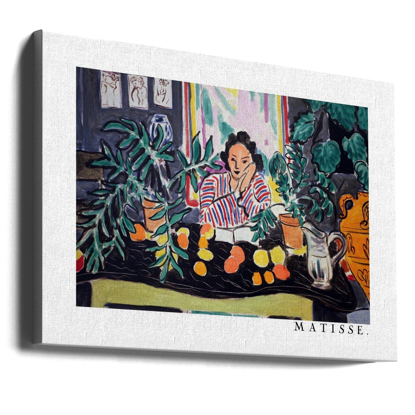 Wandbild Interieur mit etruskischer Vase 1940