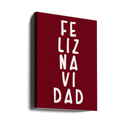 Wandkunst Simple Feliz Navidad Leinwandbild