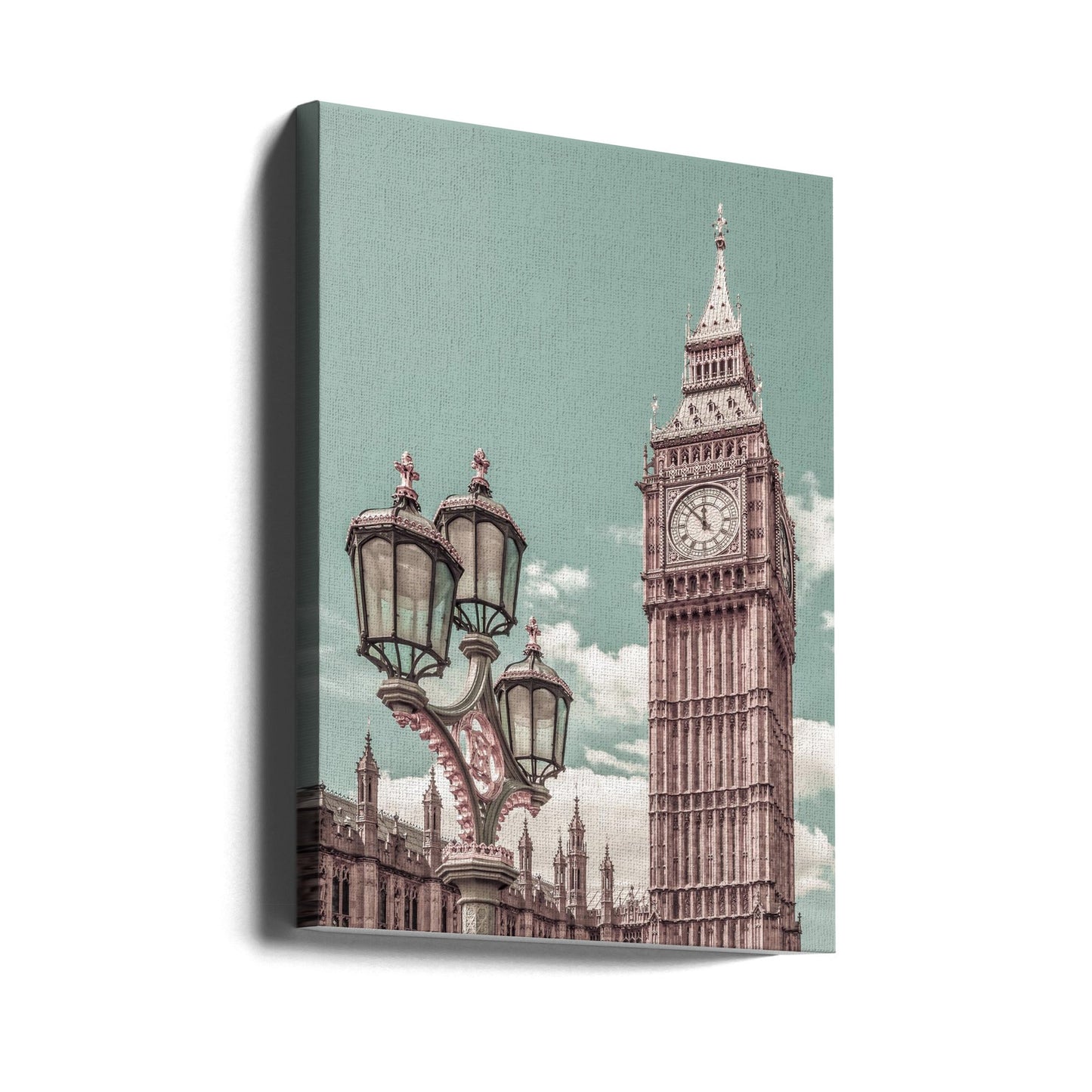 Wandbild LONDON Elizabeth Tower | urbaner Vintage-Stil