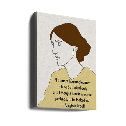 Wandbild Virginia Woolf Kunst Gelb