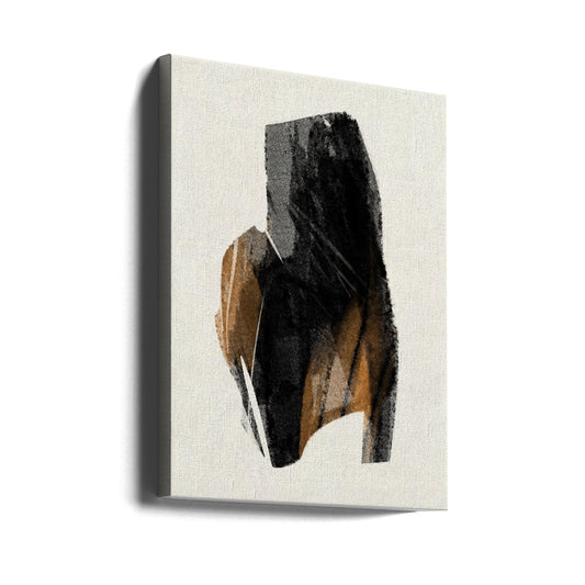 Wandbild Schwarze Figur auf neutralem Hintergrund 4