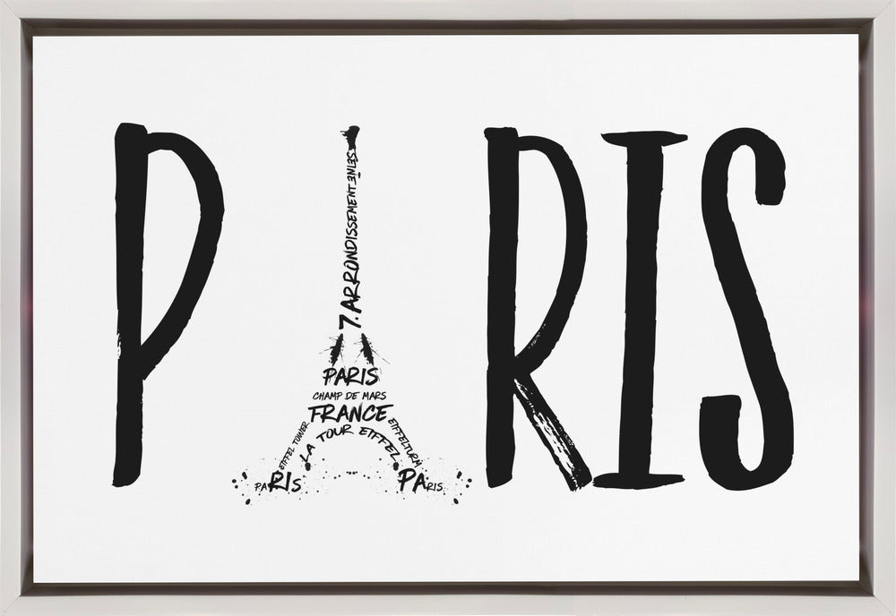 Wandbild PARIS Typografie