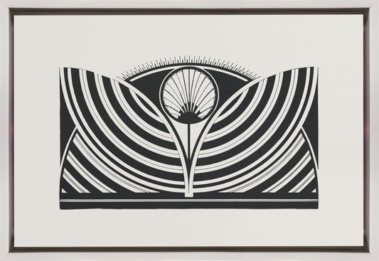 Wandkunst: Stilisiertes Blumenmuster