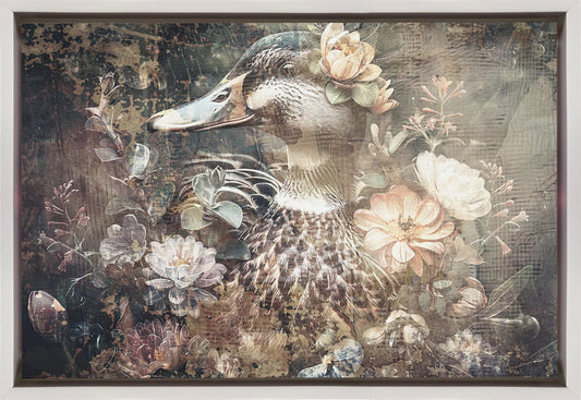 Wandbild Ente Tier Vintage Kunst Illustration Wandkunst 06