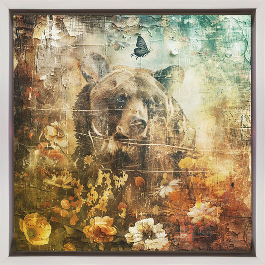 Wandbild Blumen Tiere Vintage-Kunst Illustration 06